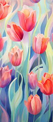 tulips of the wallpaper