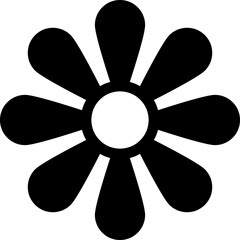 Obraz premium Retro Seventies Groovy Flower in black and white