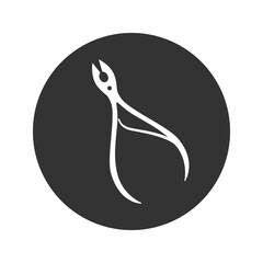 Side cutter icon. Repair tool illustration vector