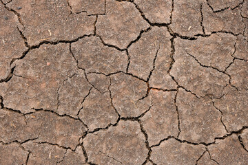 Wall texture soil dry crack pattern of drought lack of water of nature brown old broken background.