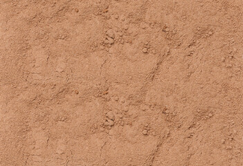 Texture of scattered cocoa powder, full frame