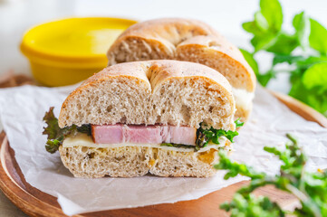 自家製ベーグルサンド