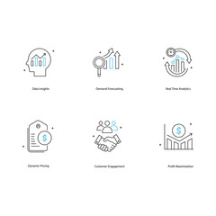 AI-Driven Trade Promotion Optimization Vector Icon Design Set