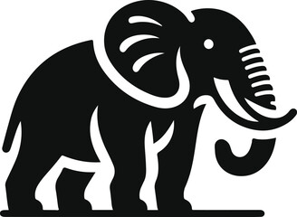 Elephant black vector illustration