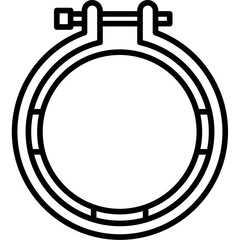 Naklejka premium Embroidery Hoop icon