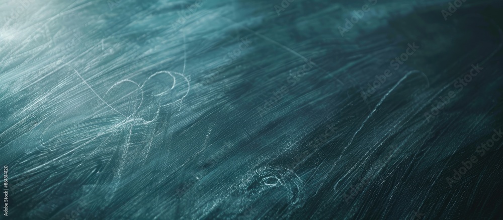 Fototapete Close-up of a chalkboard texture for an educational concept, with space for an image. Copy space image. Place for adding text and design