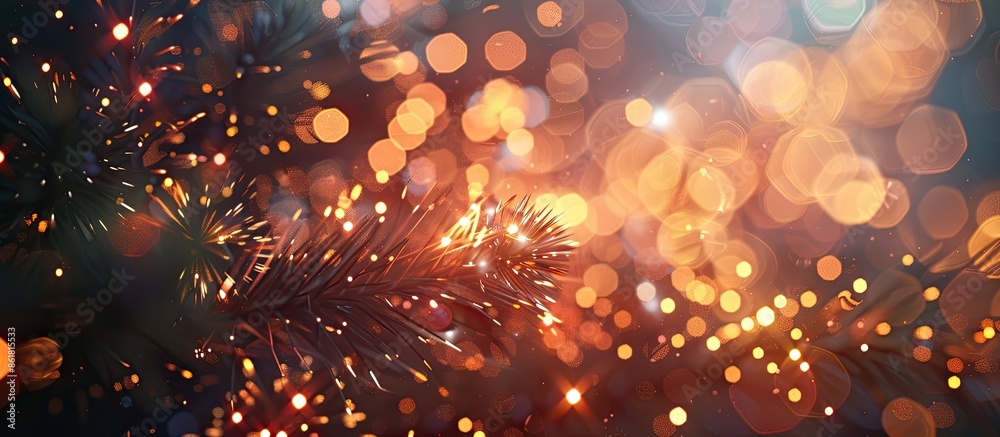 Leinwandbilder abstract holiday background featuring new year fireworks display with copy space image.