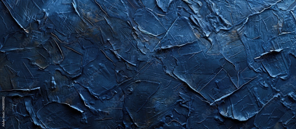 Poster abstract navy blue stucco wall background with rough texture for text on a banner ensuring enough co