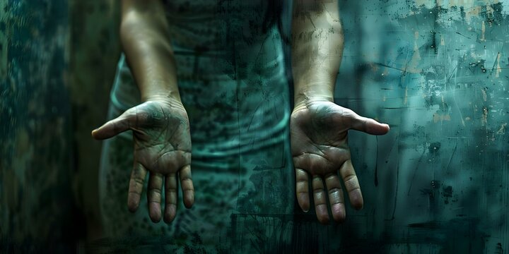 Abstract image promoting ending violence against women and human trafficking awareness campaign. Concept End Violence, Human Trafficking, Awareness Campaign, Abstract Image, Women's Rights