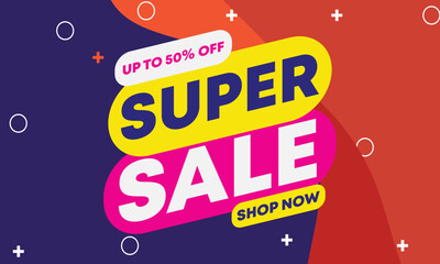 Super sale banner template special offer, big sale, discount, super sale, mega sale special offer discounts Vector illustration.