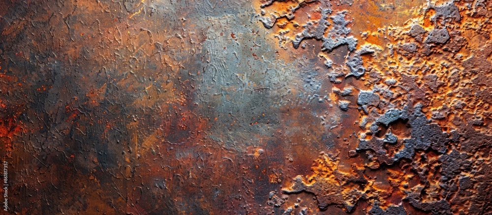 Poster rusty metal texture background with a blank copy space image.