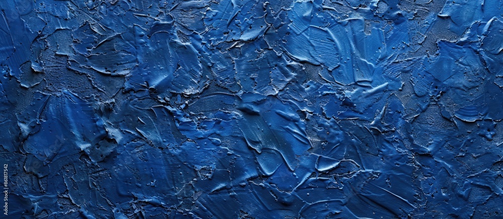 Fototapete abstract navy blue stucco wall background with rough texture for text on a banner ensuring enough co