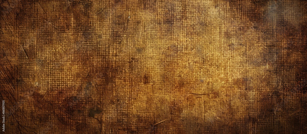 Aufkleber Grunge texture on a brown canvas with copy space image.