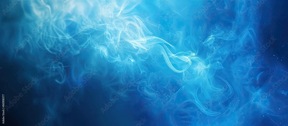 Poster blue modern website template with a trendy abstract design. natural background blur provides ample c