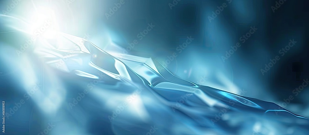Aufkleber blue modern website template with a trendy abstract design. natural background blur provides ample c
