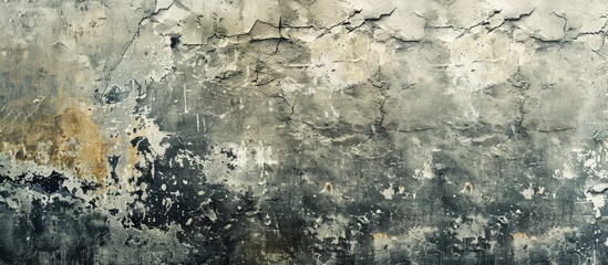 Fototapeta premium Texture of an aged concrete wall with space for adding images. Copy space image. Place for adding text and design