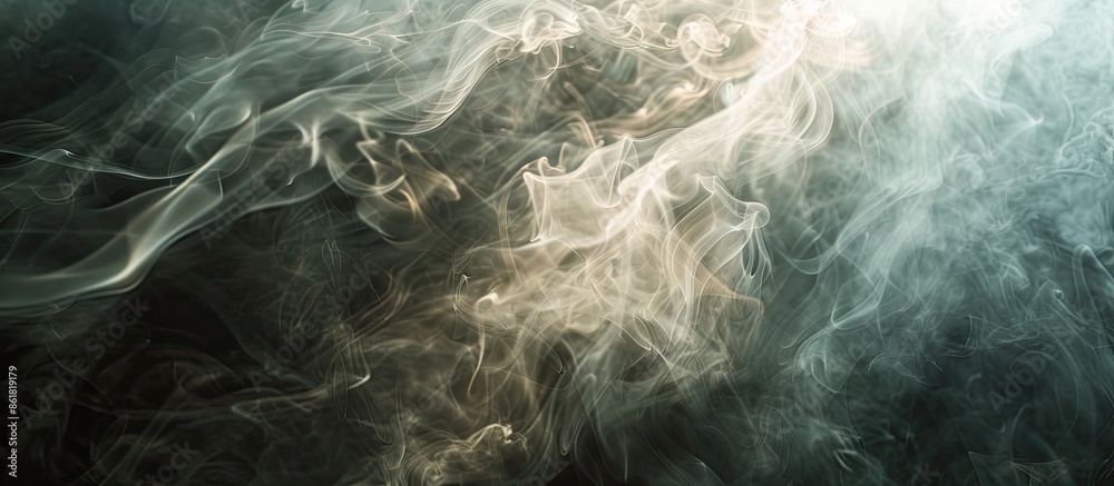 Poster the ethereal combination of light and smoke creates a captivating and mystical ambiance in the copy 