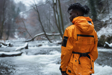 Recycled Material Orange Jacket Sustainable Mountain Gorpcore Fashion