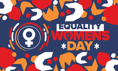 Women's Equality Day in United States. Female holiday, celebrated annually in August 26. Women right history month. Feminism concept. Poster, greeting card, banner and background. Vector illustration