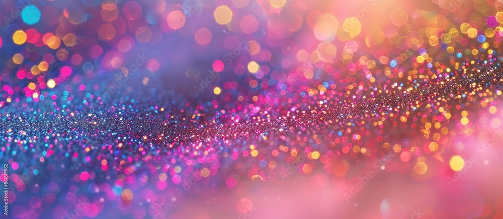 Aufkleber vibrant multicolor glitter texture dispersing in midair to form an abstract powder splattered backgr