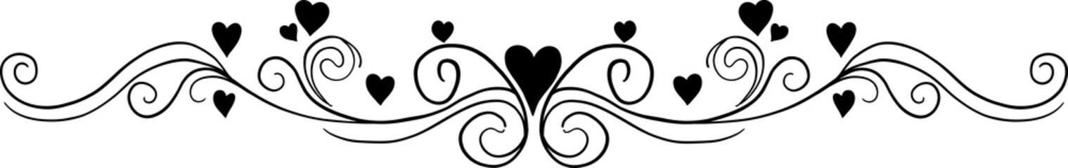 Floral and flower frame divider illustration.