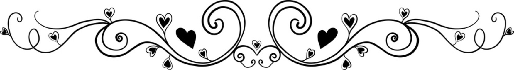 Floral and flower frame divider illustration.