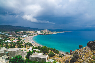 View of the coast of the sea