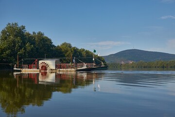 Cable ferry for cars on a river