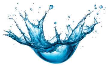 water splash flying floating isolated on white or transparent png