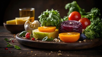 Explore the artistry of gastronomy with meticulously arranged and beautifully composed images showcasing vibrant textures, enticing colors, and exquisite culinary ingredients that evoke a sense of del