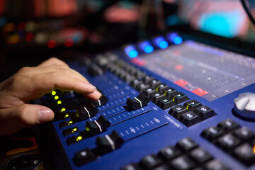 Audio Mixing Console in a Recording Studio with advanced sound production capabilities