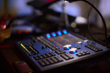 Audio Mixing Console in a Recording Studio with advanced sound production capabilities