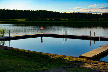Scenic view of a lake against the sky 