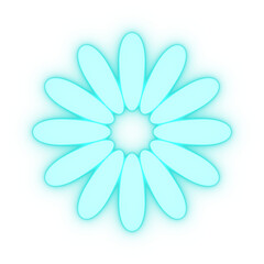 Bright flower on the white background.	