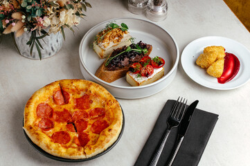 cocktail snacks. an aperitif for cocktails. cocktail bar menu