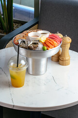cocktail snacks. an aperitif for cocktails. cocktail bar menu