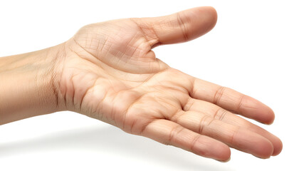 Hand empty isolated on white background