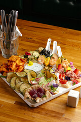 cocktail snacks. an aperitif for cocktails. cocktail bar menu