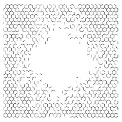 Gray abstract hexagon grid background.	