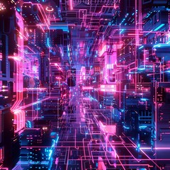 Obraz premium ABSTRAK AND FUTURISTIC ILLUSTRATION