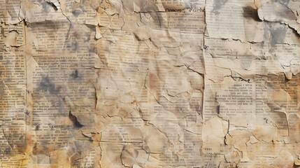 Newspaper paper grunge vintage old aged texture background.