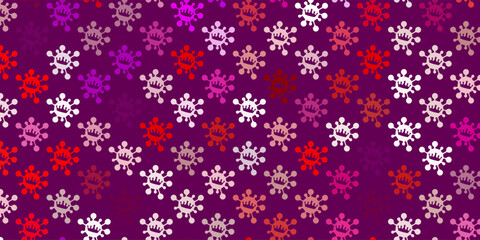 Light pink, red vector template with flu signs.