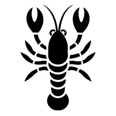 Lobsters icon silhouette illustration