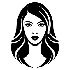 Beautiful lady's minimal face logo