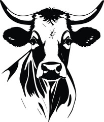 Playful Peeking Cow – Whimsical Farm Art Print