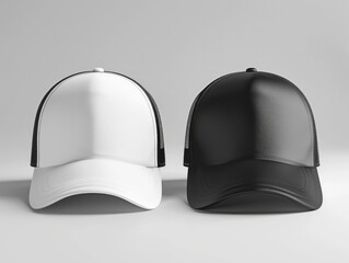 Black and White Baseball Caps