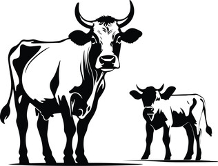 Peeking Cow and calf – Charming Farmhouse Art