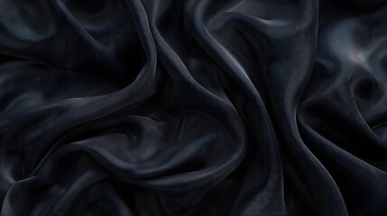 Obraz premium Black Silk Background with Elegant Drapes and Folds