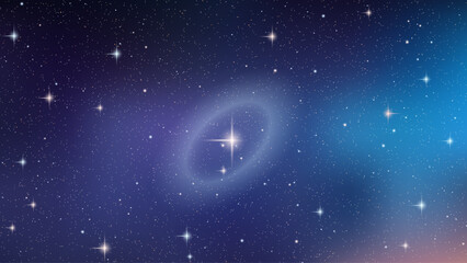 Deep space vector illustration. Background for presentation, landing page, booklet, banner
