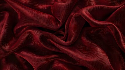 Obraz premium Luxurious Deep Red Fabric Texture. Background for Fashion, Design, and Abstract Projects